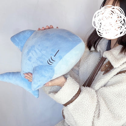 【予約商品】れおなるど 一緒に寝れるサメぬいぐるみ 青