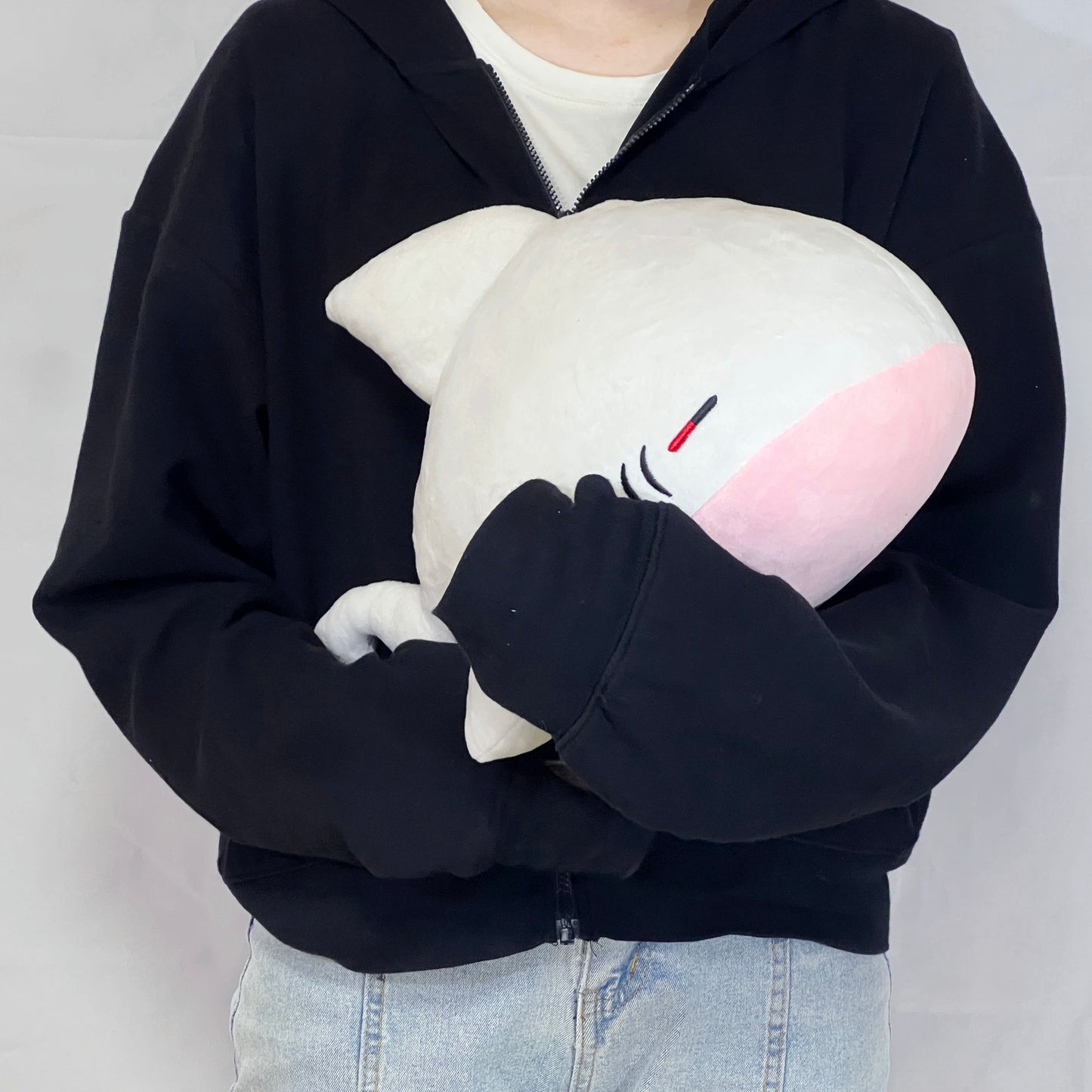 【予約商品】えりざべす 一緒に寝れるサメぬいぐるみ 白