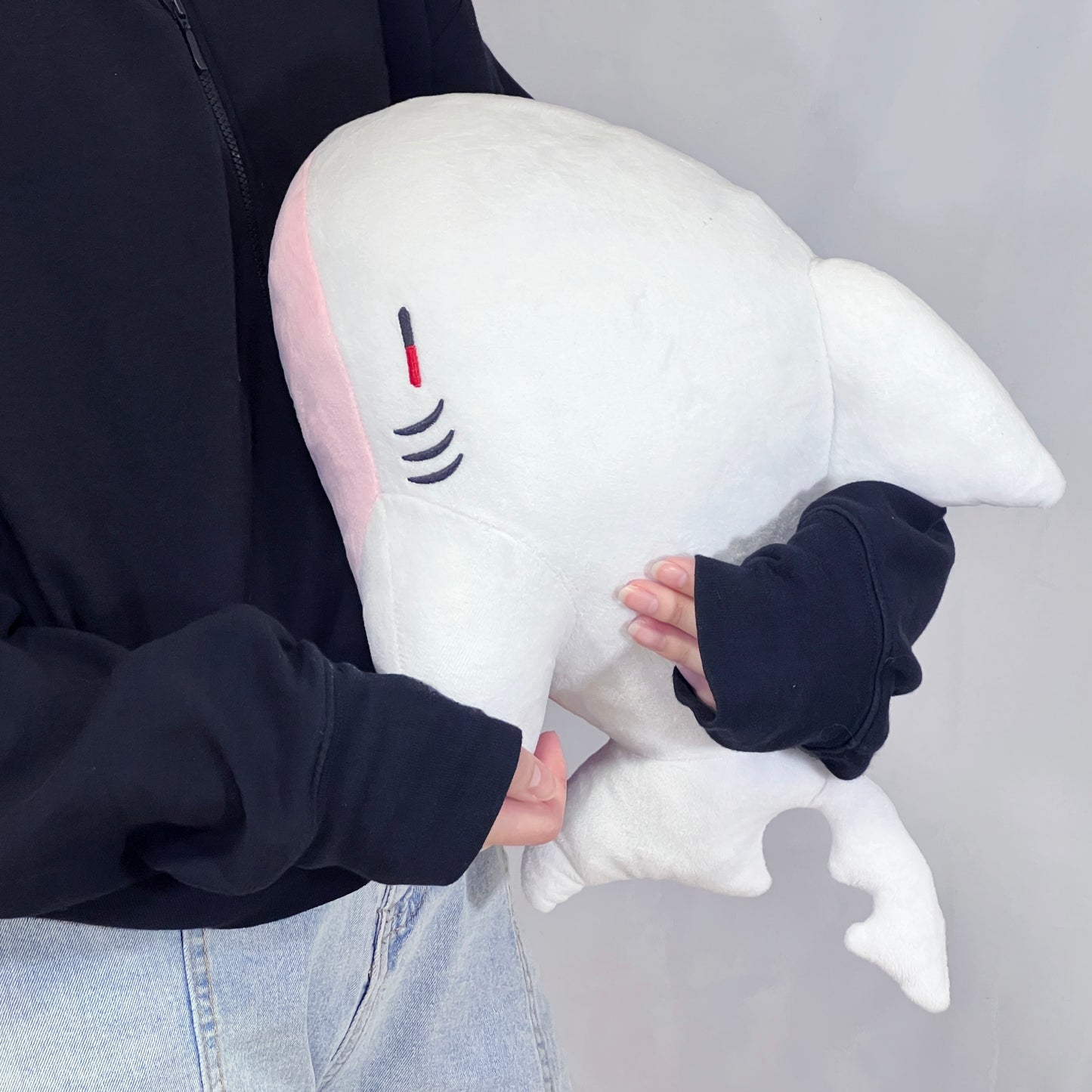 【予約商品】えりざべす 一緒に寝れるサメぬいぐるみ 白