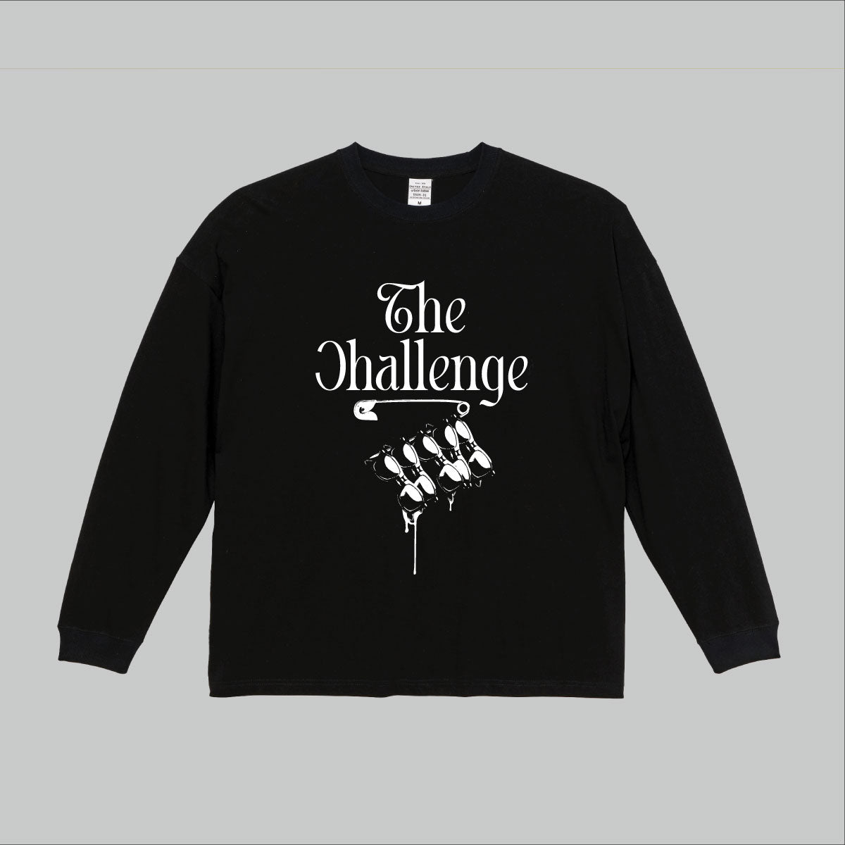 ザ・チャレンジ ロングスリーブTシャツ 安全ピン ブラック S
