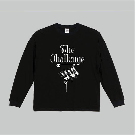 ザ・チャレンジ ロングスリーブTシャツ 安全ピン ブラック S