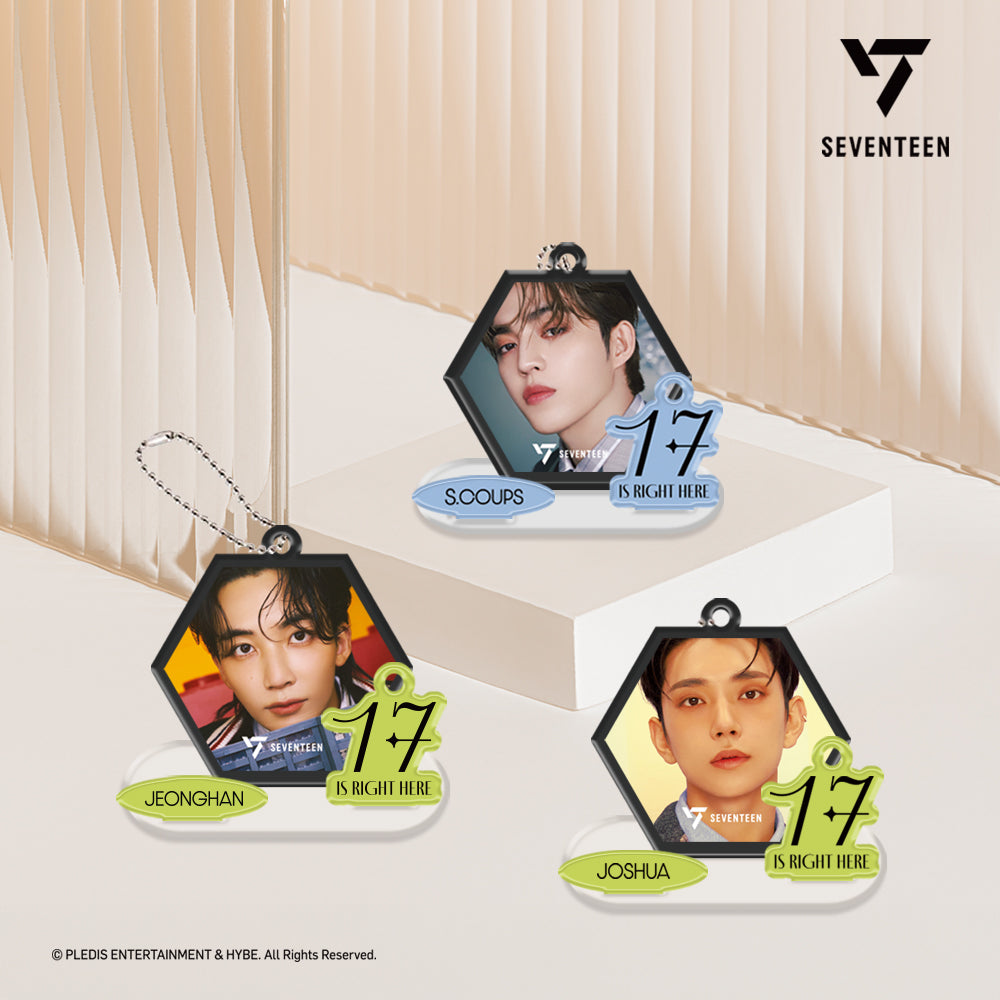 SEVENTEEN 3D LENTICULAR ACRYLIC KEY RING STAND（17 IS RIGHT HERE
