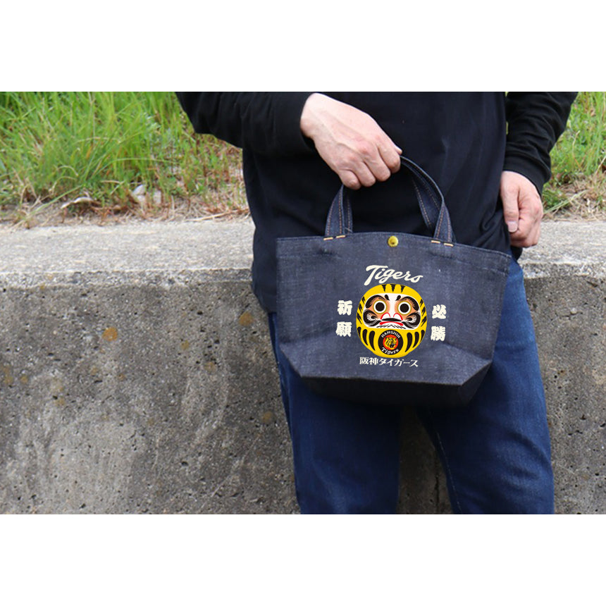 阪神タイガース「虎だるま」デニムミニトートバッグ